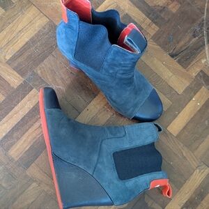 Adidas originals suede high top wedges